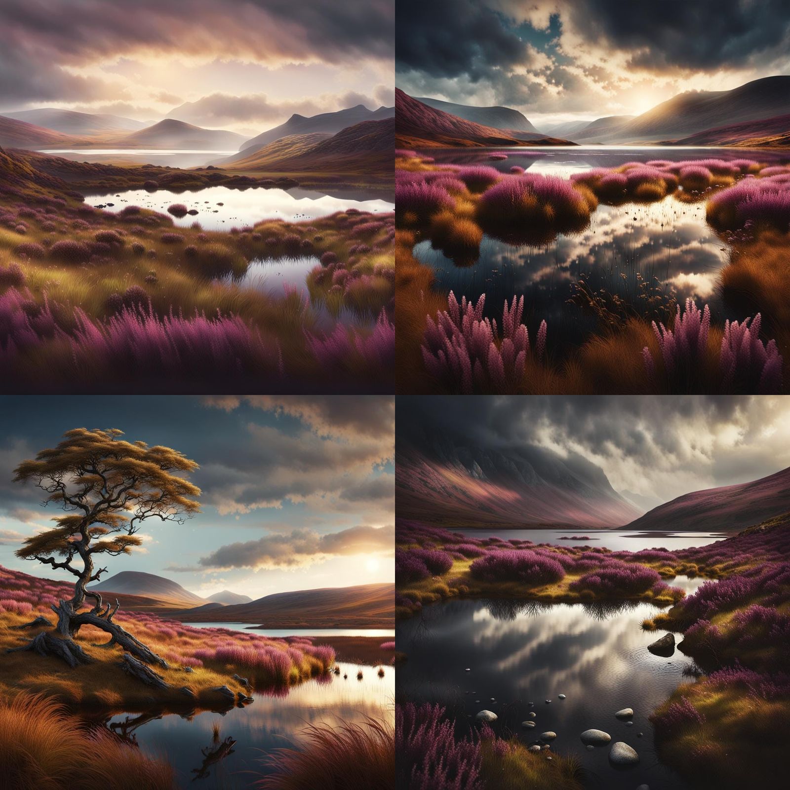 Dramatic Scottish Loch Landscape Reflection