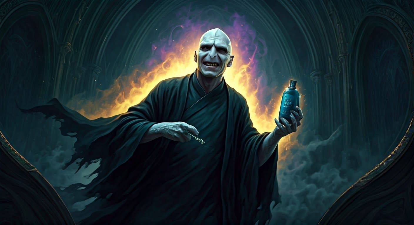Voldemort Steals Shampoo: Dark Fantasy Concept Art