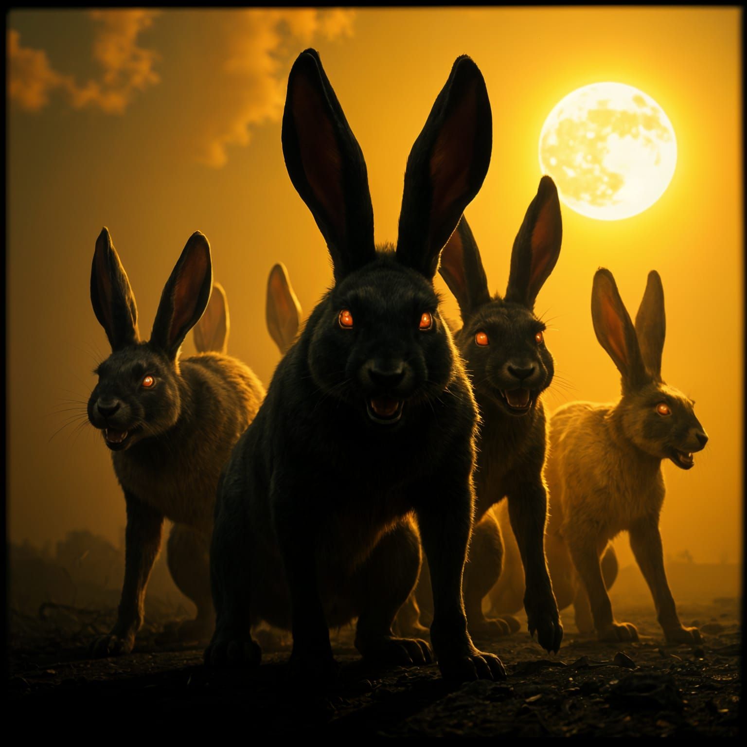 Terrifying Rabbits of Mass Destruction: Cinematic Film Still