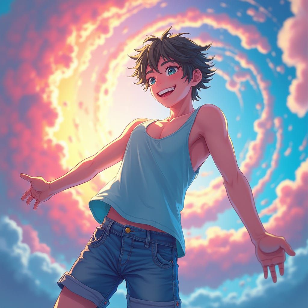 Nonbinary Hero Embracing Self Acceptance in Vibrant 3D Anime...