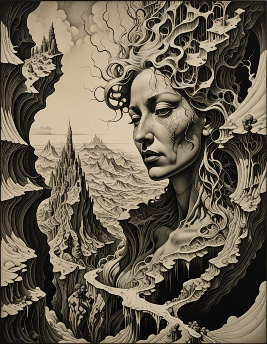 Dreamy Flow Seen From Beneath the Sky