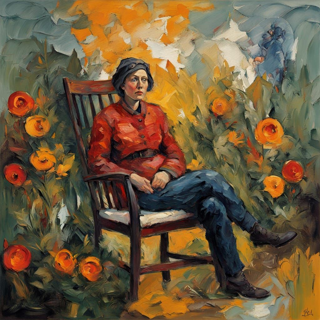 Expressive Oil Painting in Chaïm Soutine Style