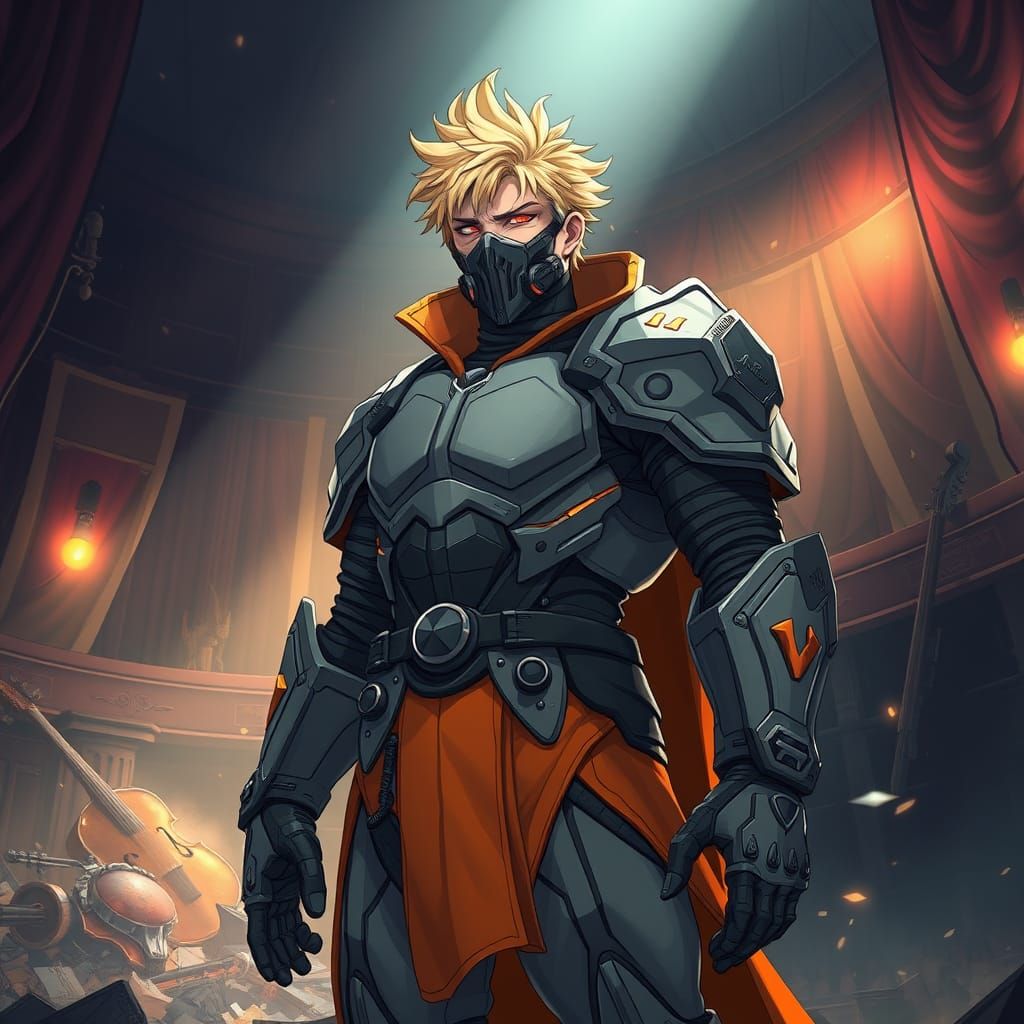 Cyberpunk Opera Maestro in Battle Armor