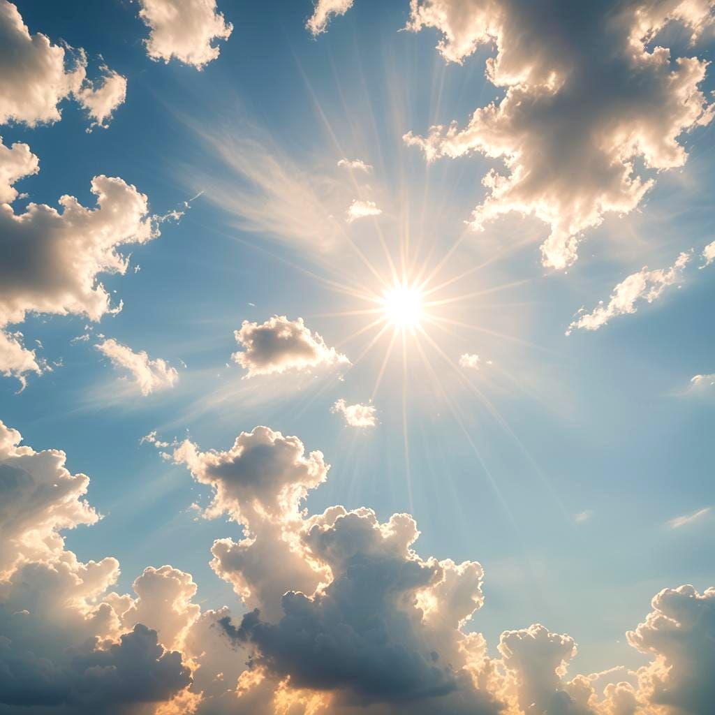 Divine Sunlight Through Clouds: Ethereal Soft Focus