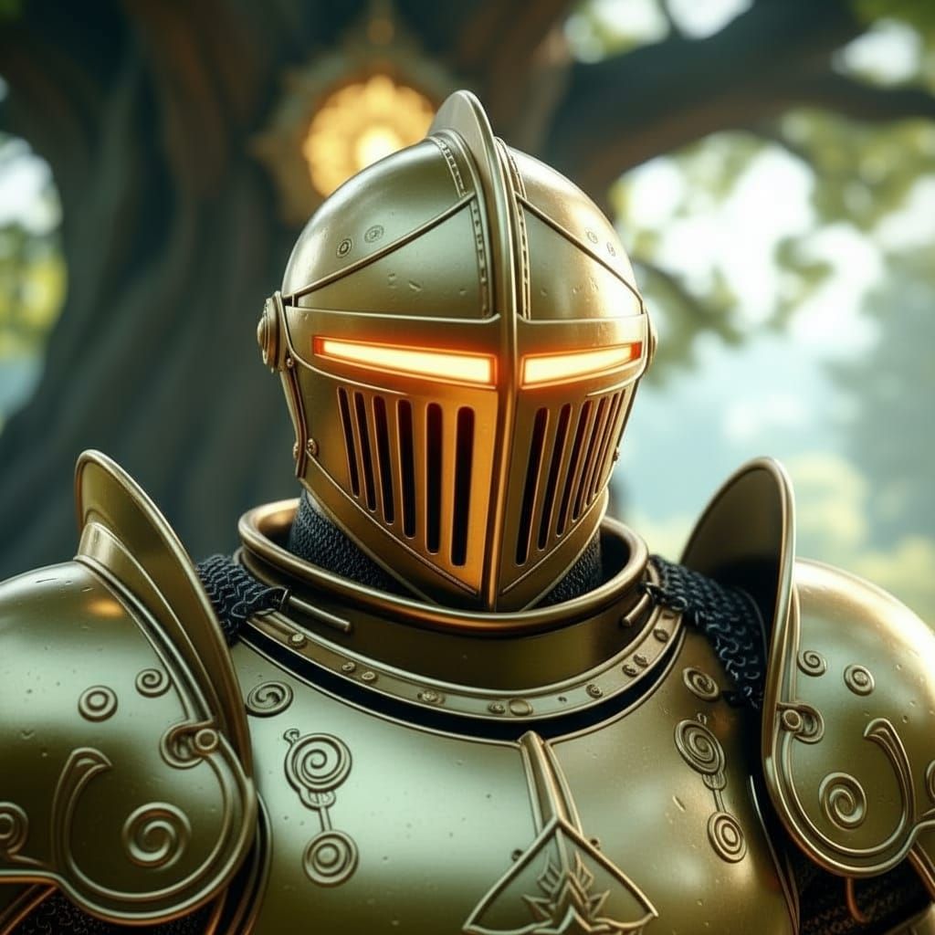 Brass Automaton Knight Guardian of Runed Tree
