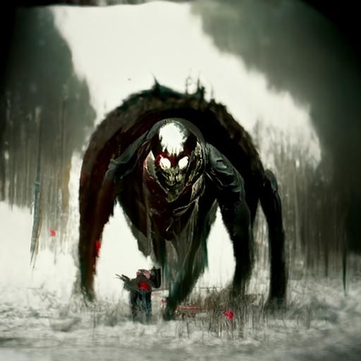 Sinister Monster in Dark Fantasy Style