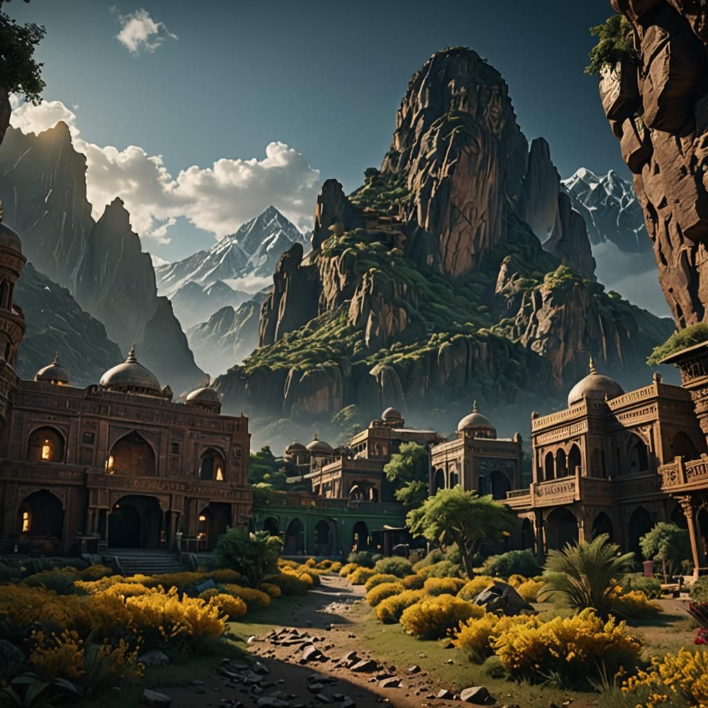 Fantastical Pakistan in Detailed Matte Painting