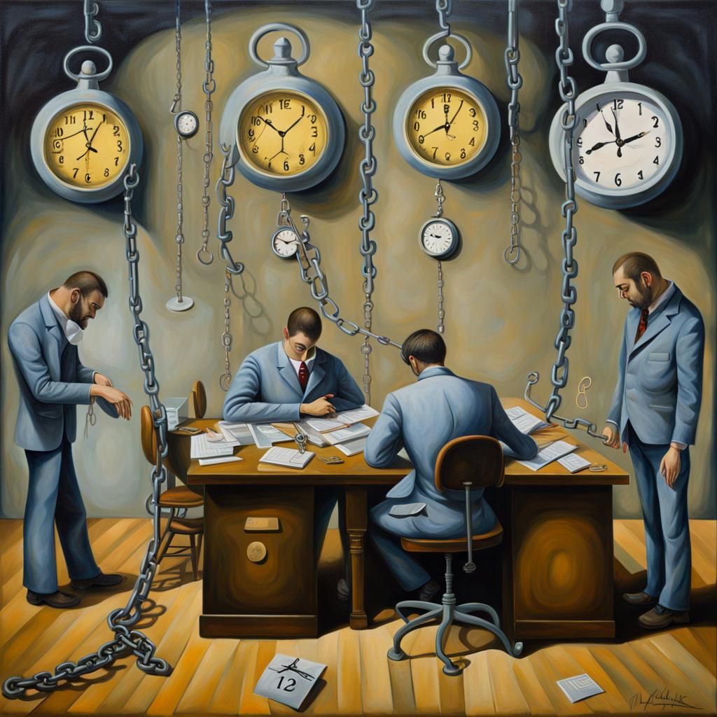 Work as a Prison: Surrealist Painting of Measured Time