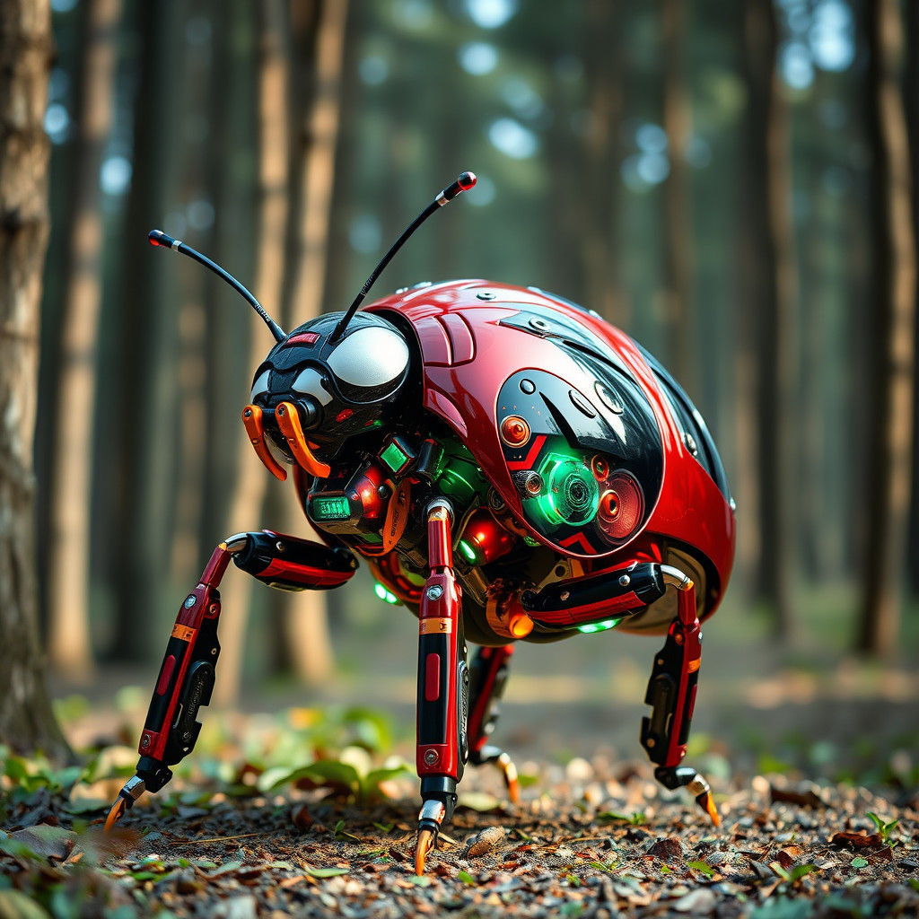 Futuristic Cybernetic Ladybug