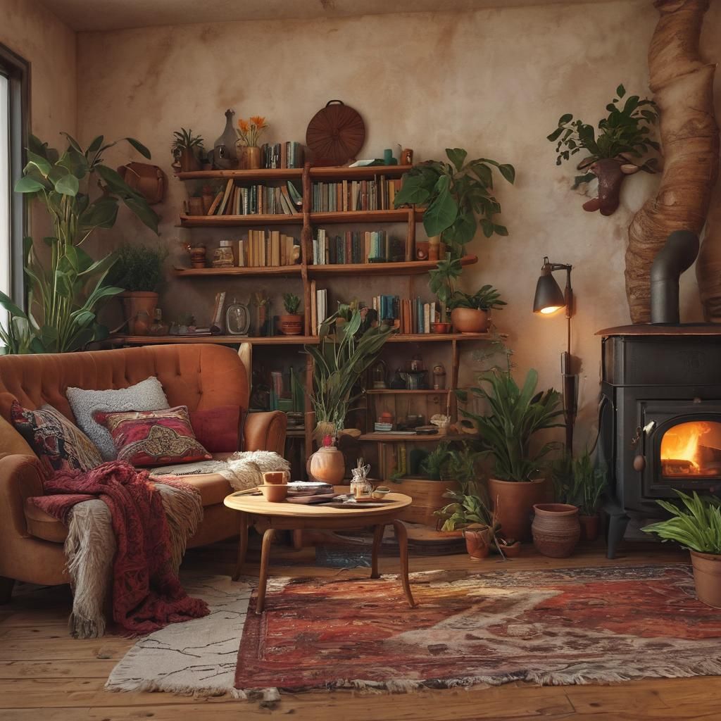 Bohemian Indie Interior Design: Cozy, Vibrant Sitting Room