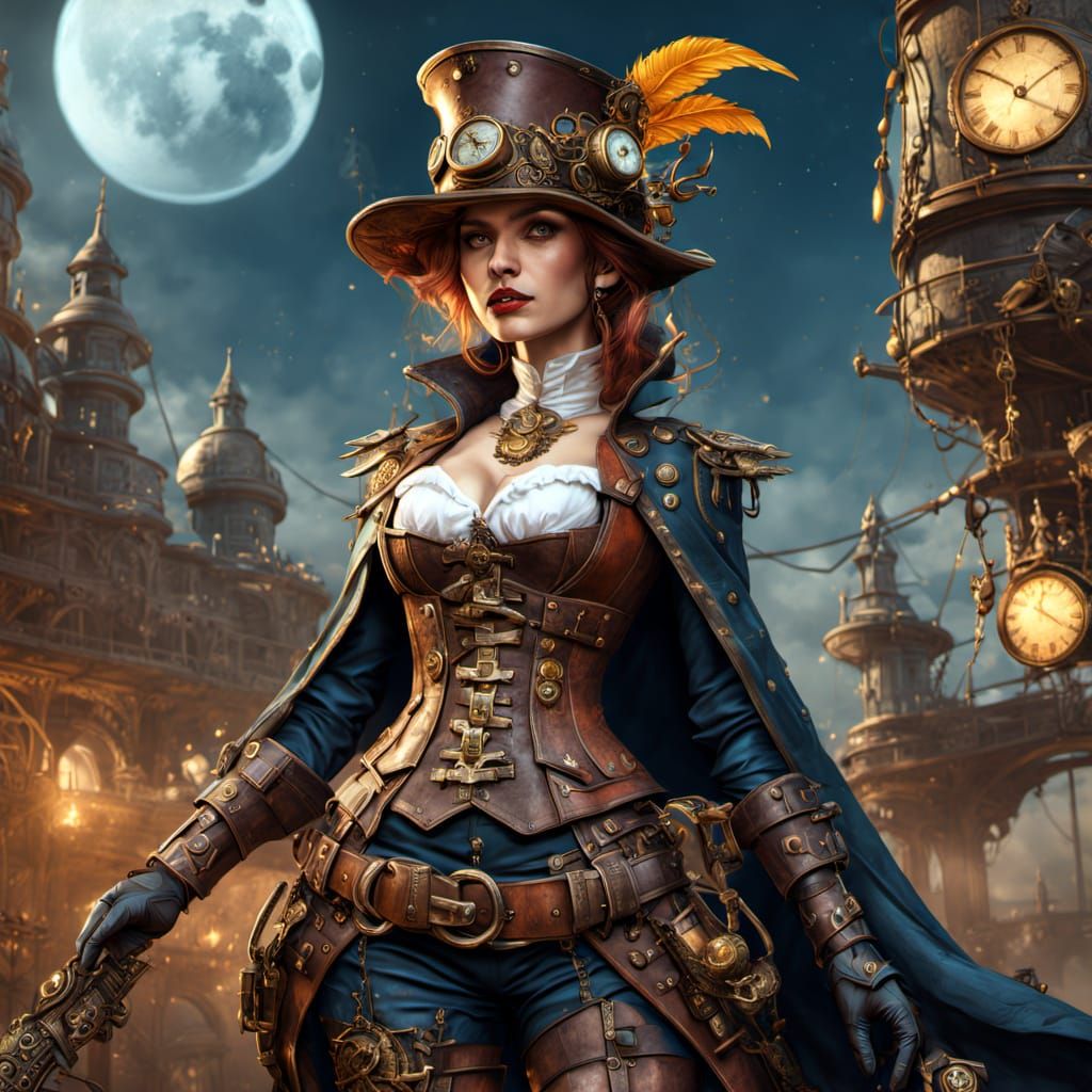 Steampunk Assassiness under the Giant Moon