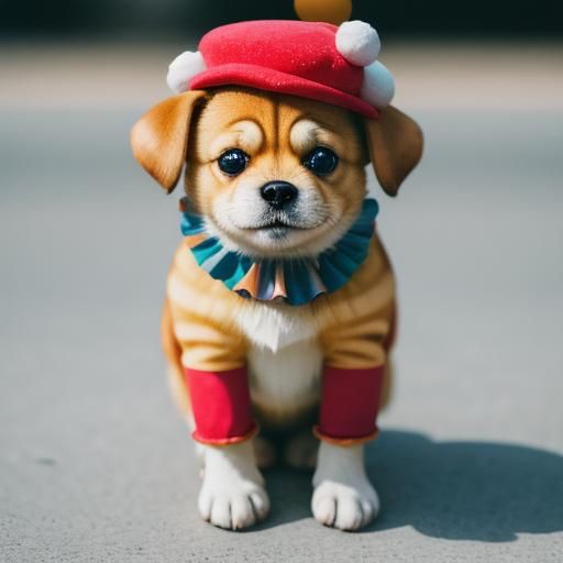 Clown Doge Donut in Professional Photography Style