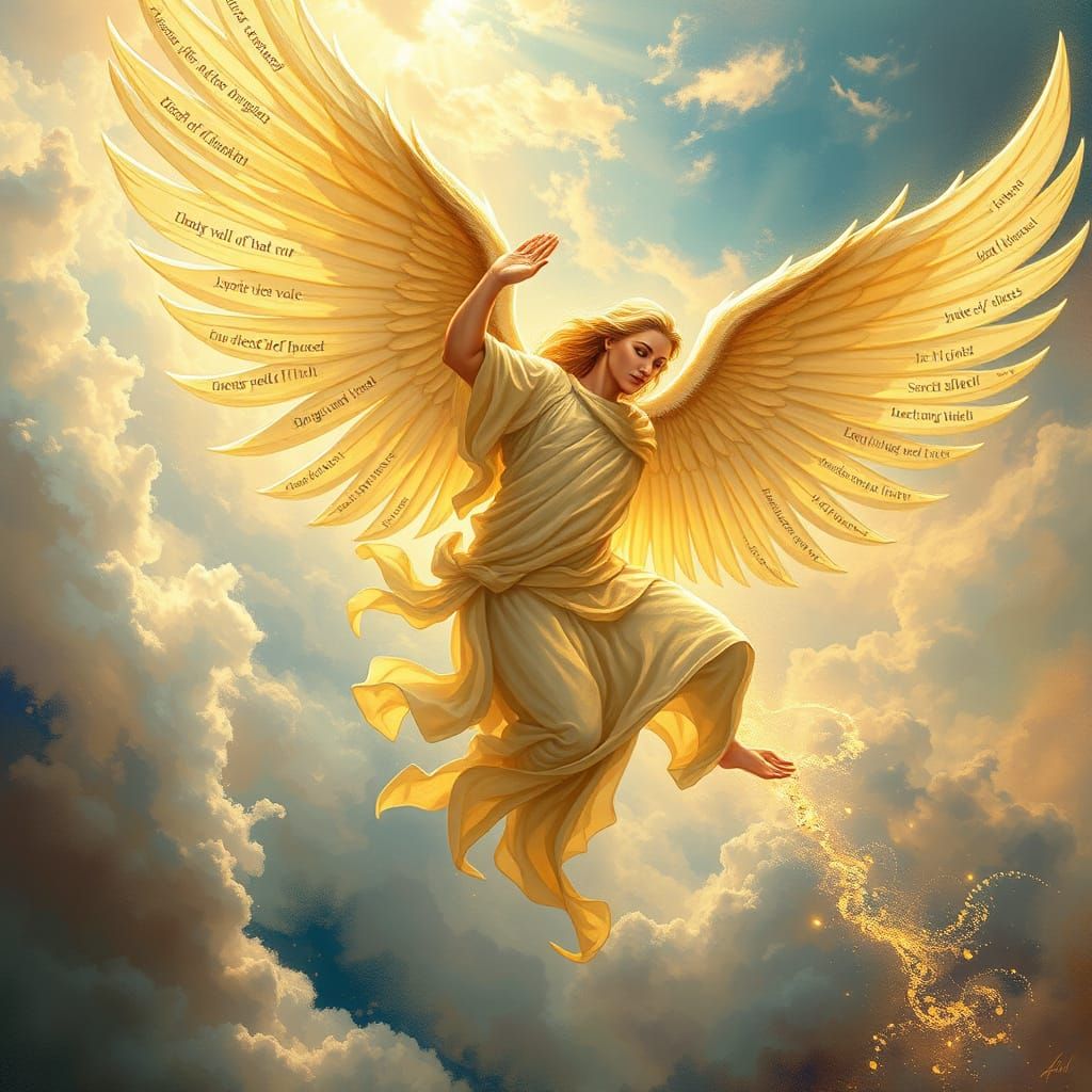 Angel of Divine Radiance with Celestial Wings