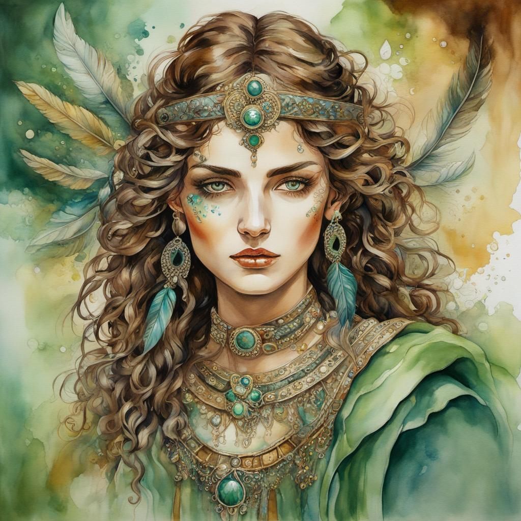 A Gorgeous Warrior Woman, portrait style.