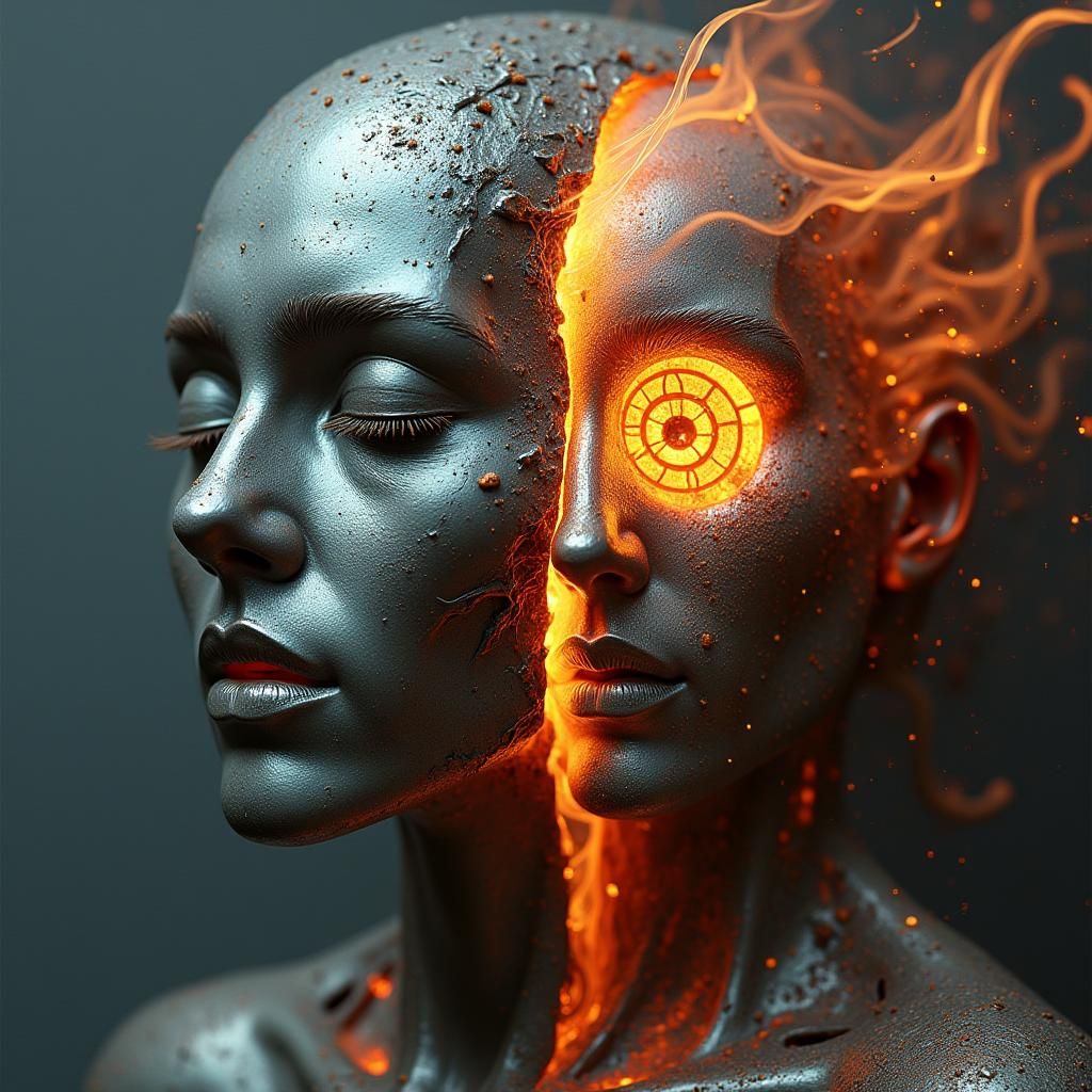 Joyous Sorrow in Anodized Archaeometallurgy Style