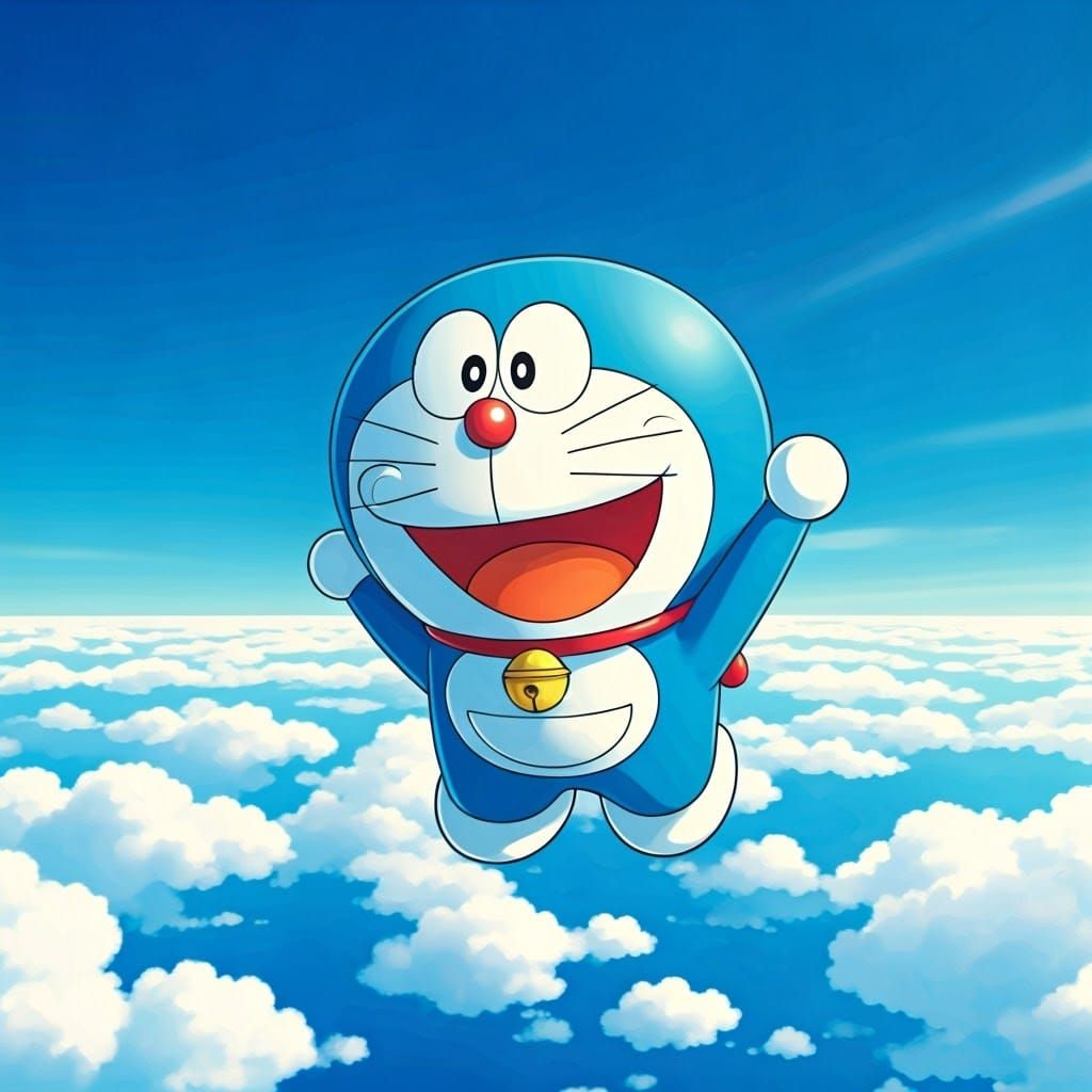 Hovering above the clouds