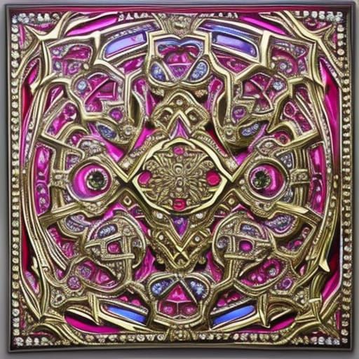 Metallic Prince with Jewels: Surrealist Fantasy Art