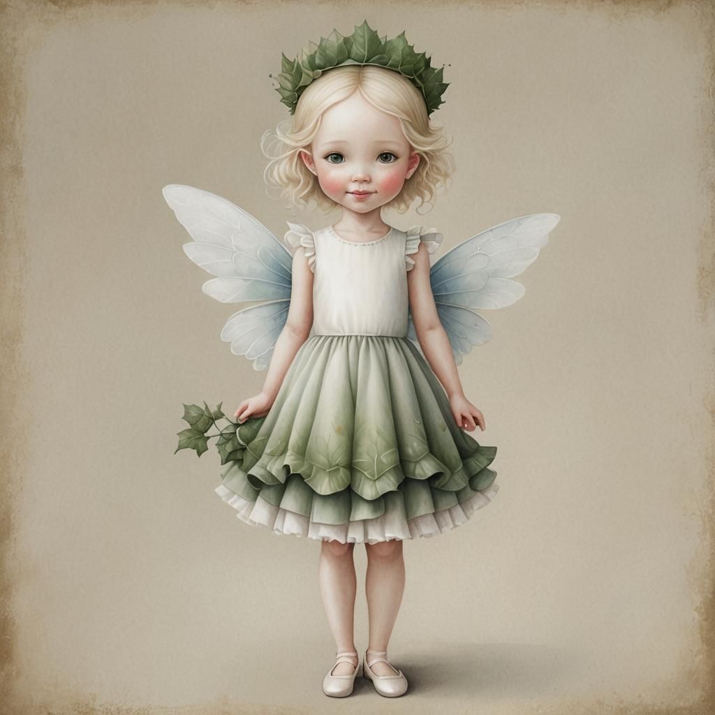 Little Girl Portrait in Nicoletta Ceccoli Style