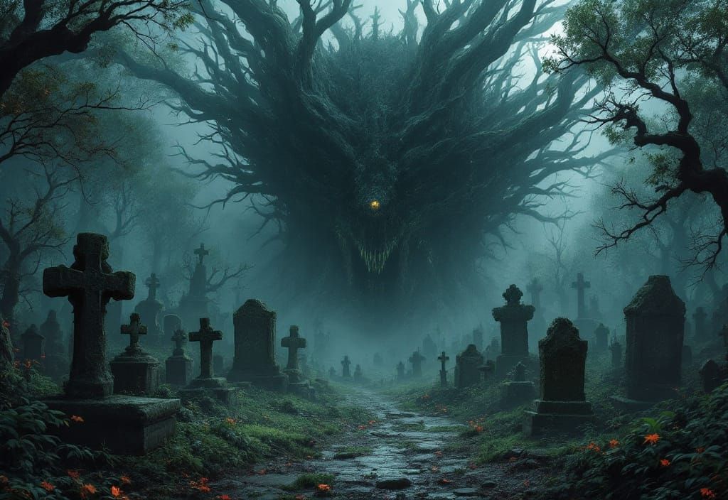 Surreal Rainforest Consumes a Mysterious Cemetery