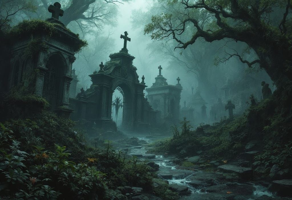Rainforest Reclaims Cemetery: Dramatic Digital Matte Paintin...
