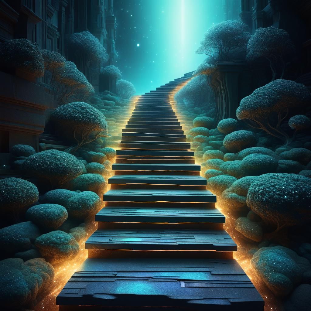 Ethereal Steps Through a Cosmic Dreamscape
