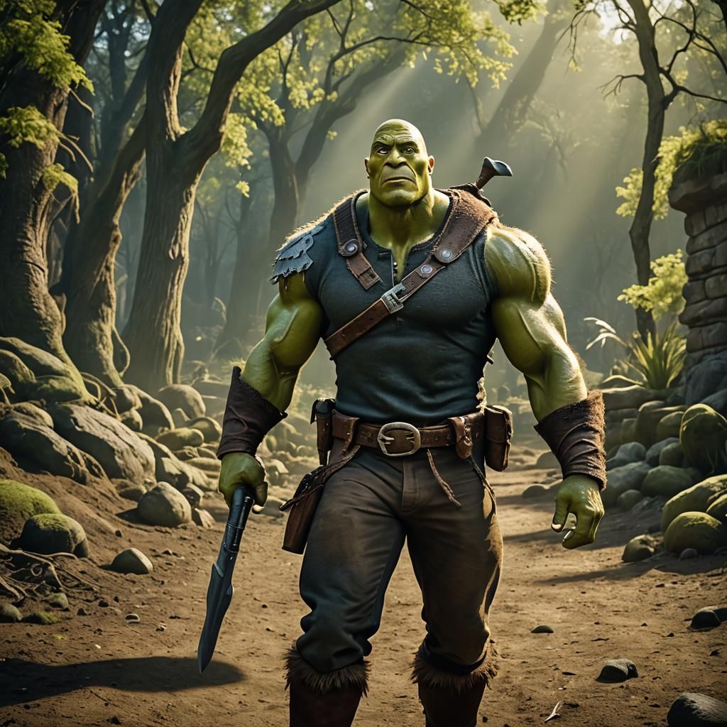 Live-Action Shrek: Cinematic Film Still