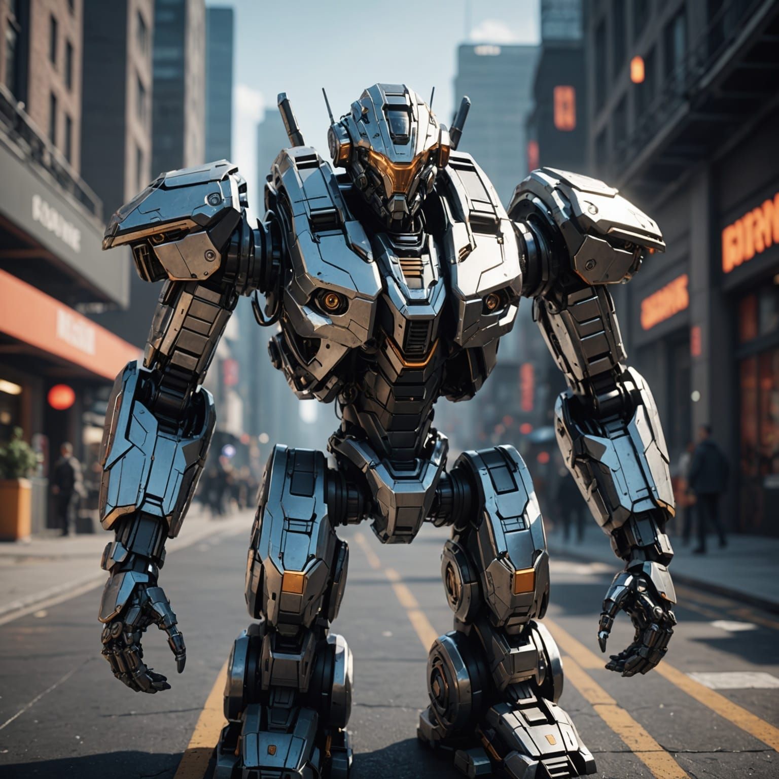 Futuristic Handsome Boy with Intricate Mech Details