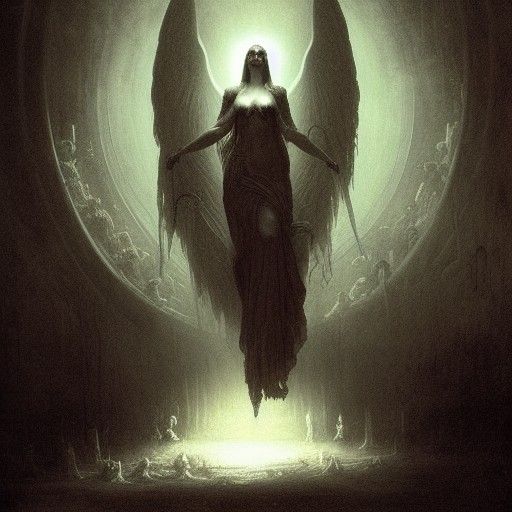 Goddess of Death in Gothic Horror Style