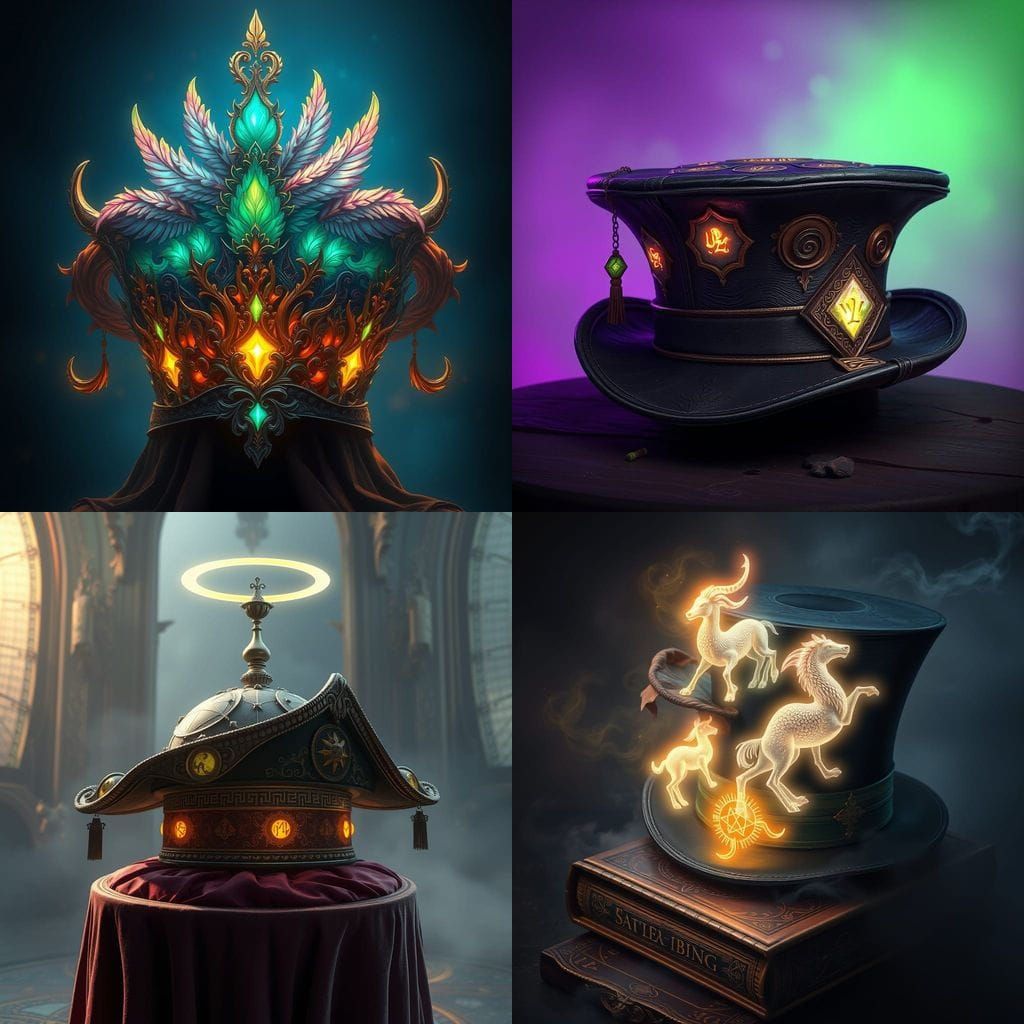 Fantastical Hat Design in Detailed Matte Painting