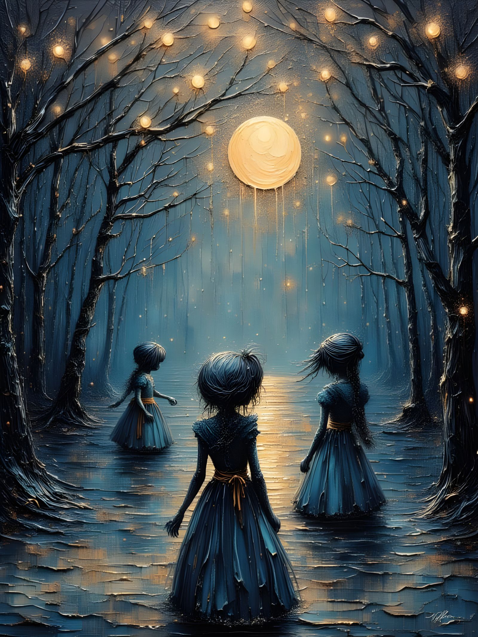 Moonchild Soul Routine Painting with Ink Style