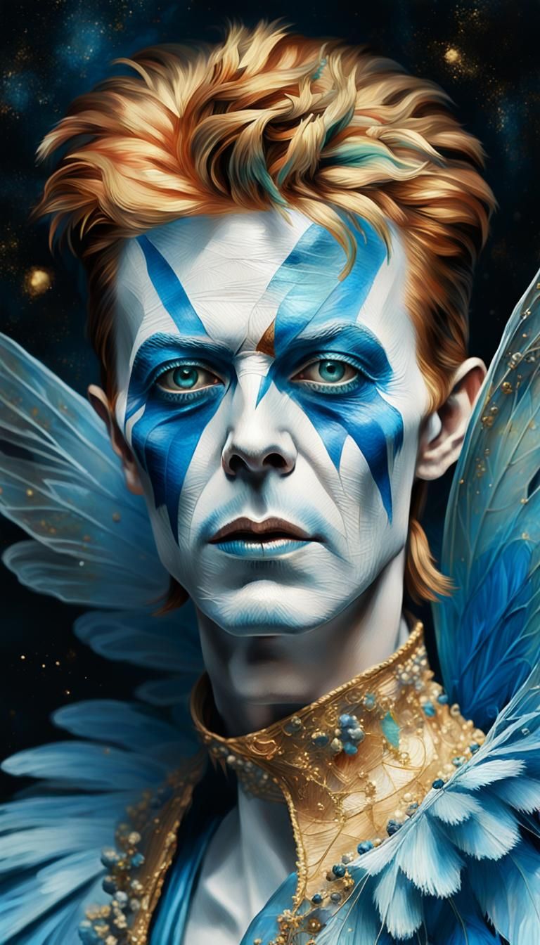 David Bowie as Pierrot with Fairy Wings