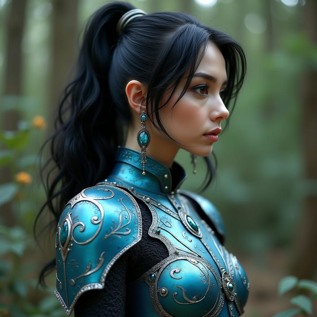 Elegant Heroine in Mystical Armor