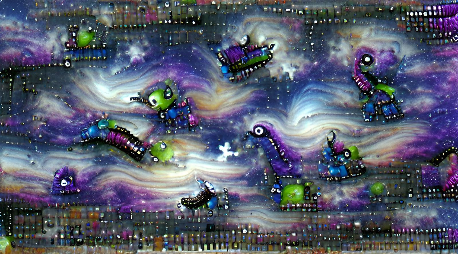 Galactic Skyscraper with Alien Inhabitants