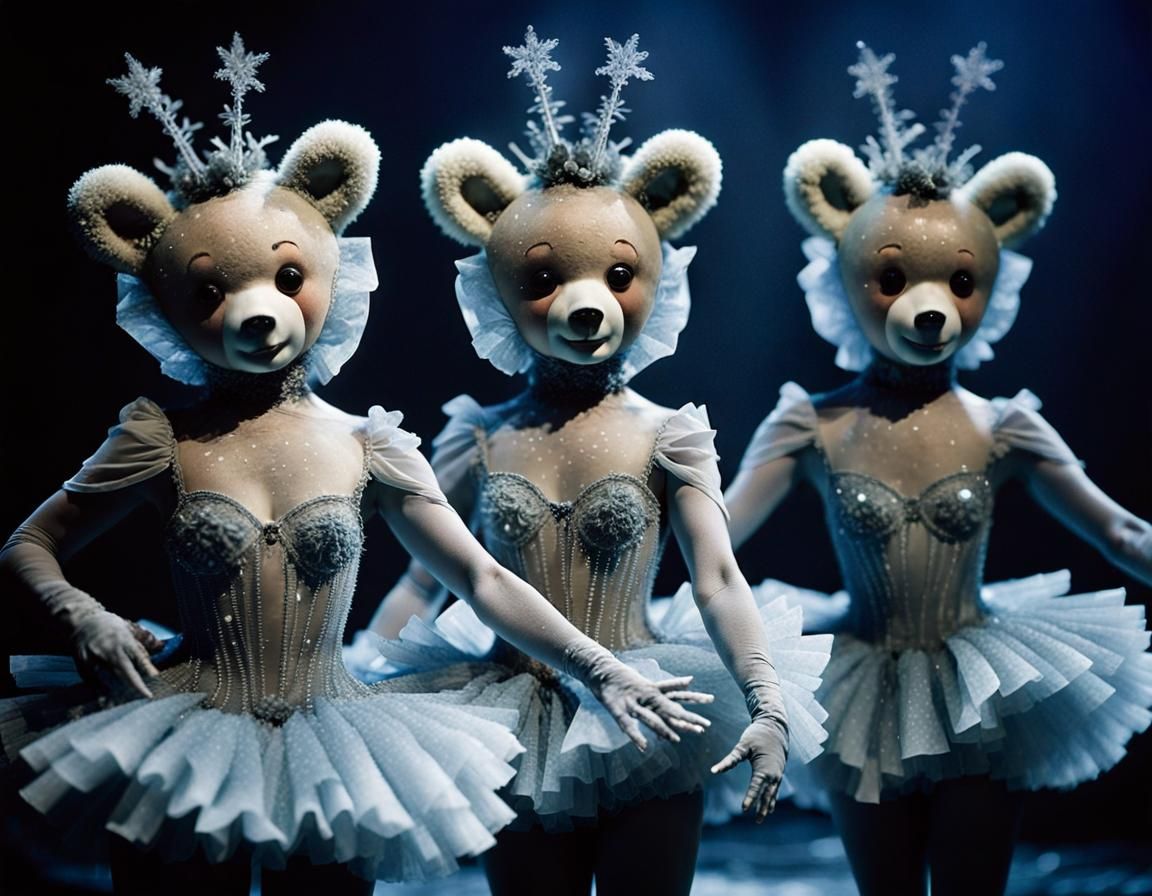 Stroboscopic Fairytale Teddy Bear Dancers