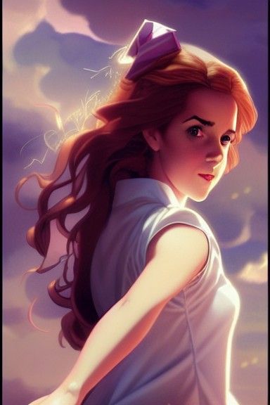 Seductive Anime Pinup in Ecchi Style