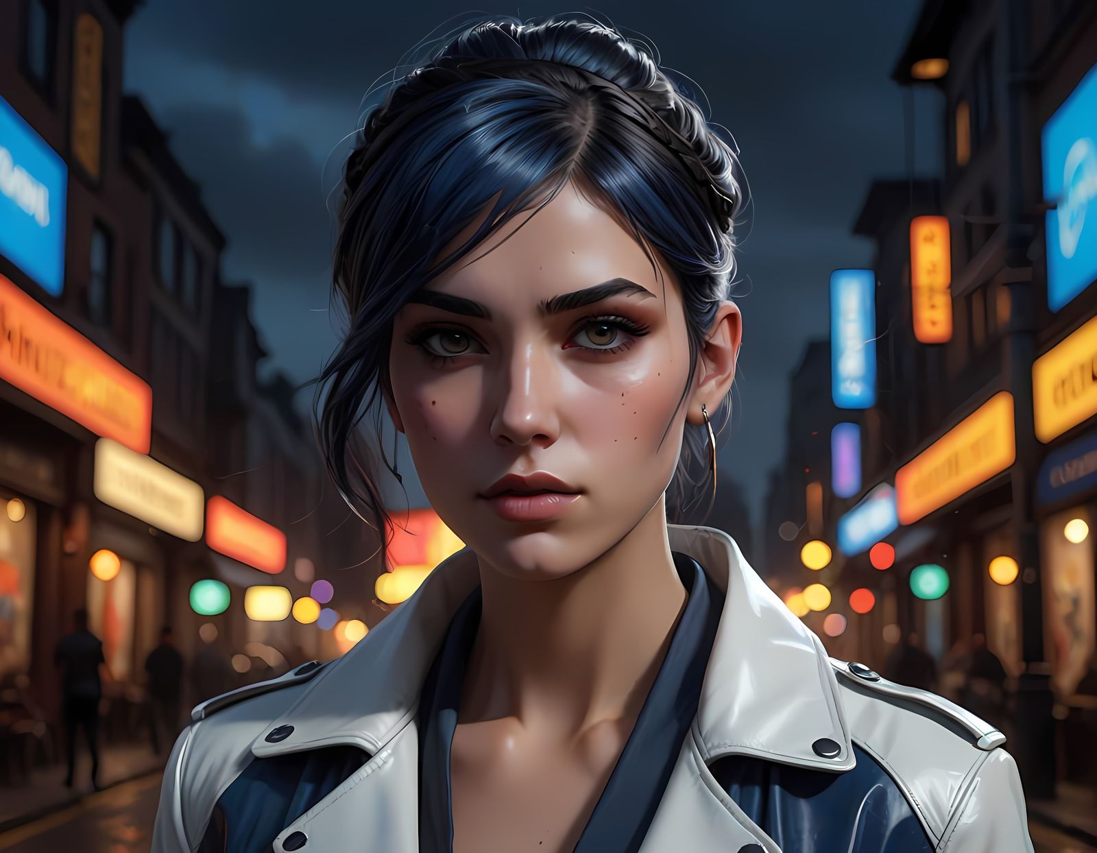 Teenage Girl Portrait in Hyperdetailed Style