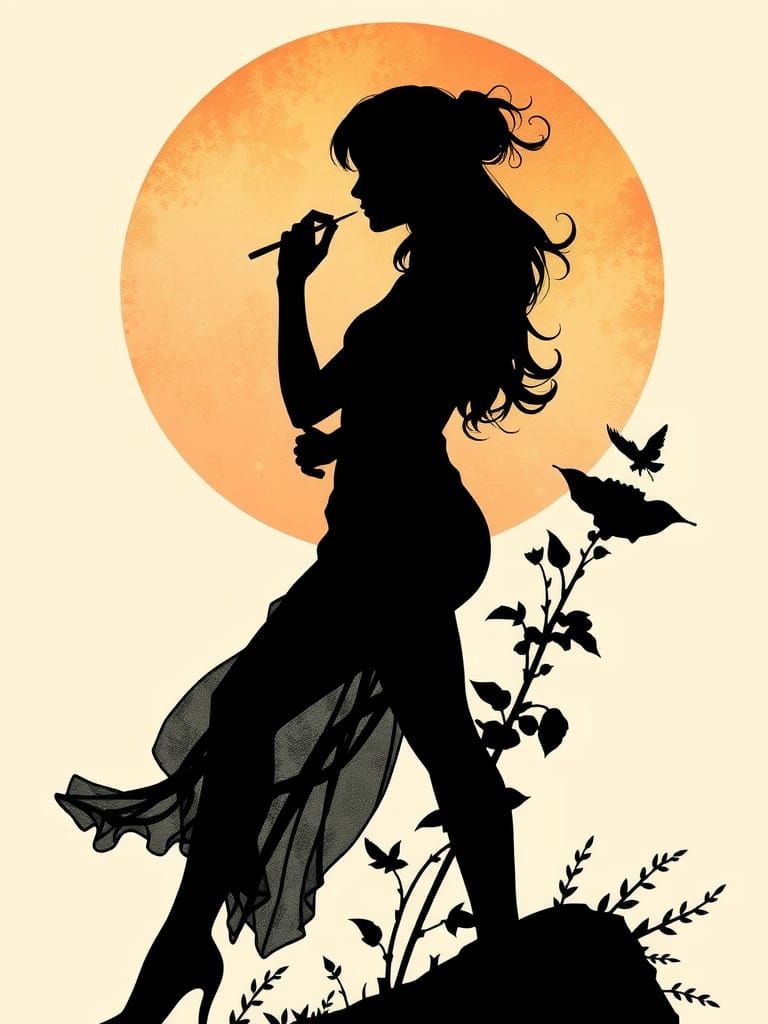 Ethereal Waterhouse Silhouette