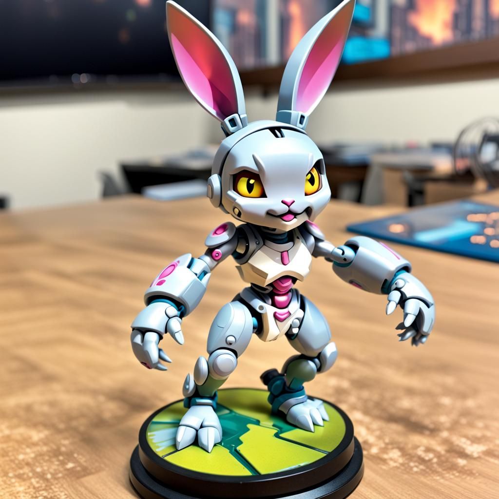 Cyborg Cyber Bunny from the board game King of Tokyo