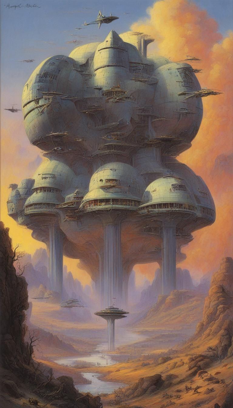 Futuristic Warrior Woman, Sci-Fi Illustration