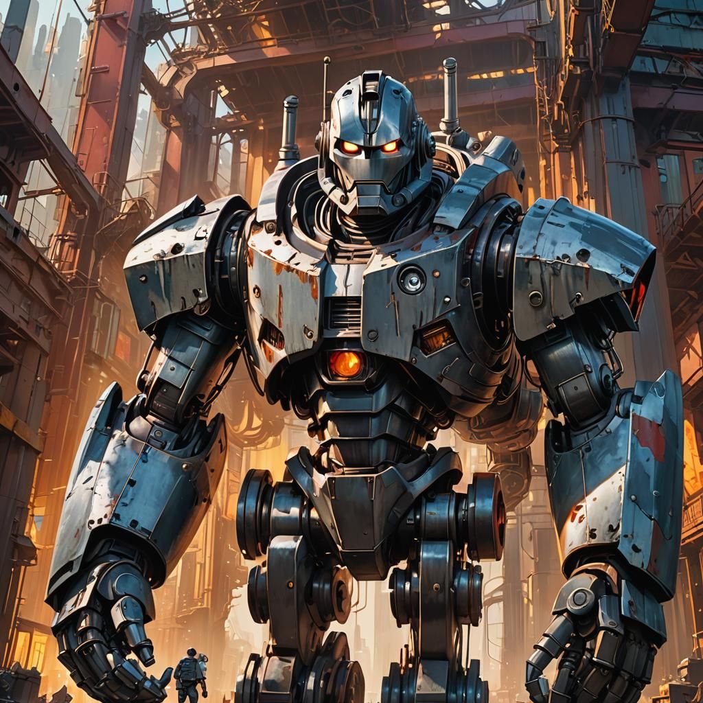 The Iron Giant: Hyperrealistic Concept Art in 8K