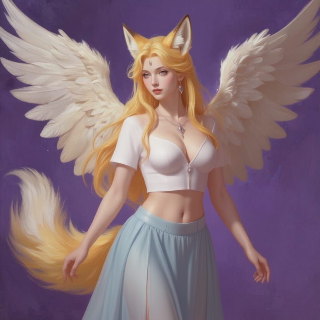 Goddess Akari: Vampire Fox-Angel Hybrid