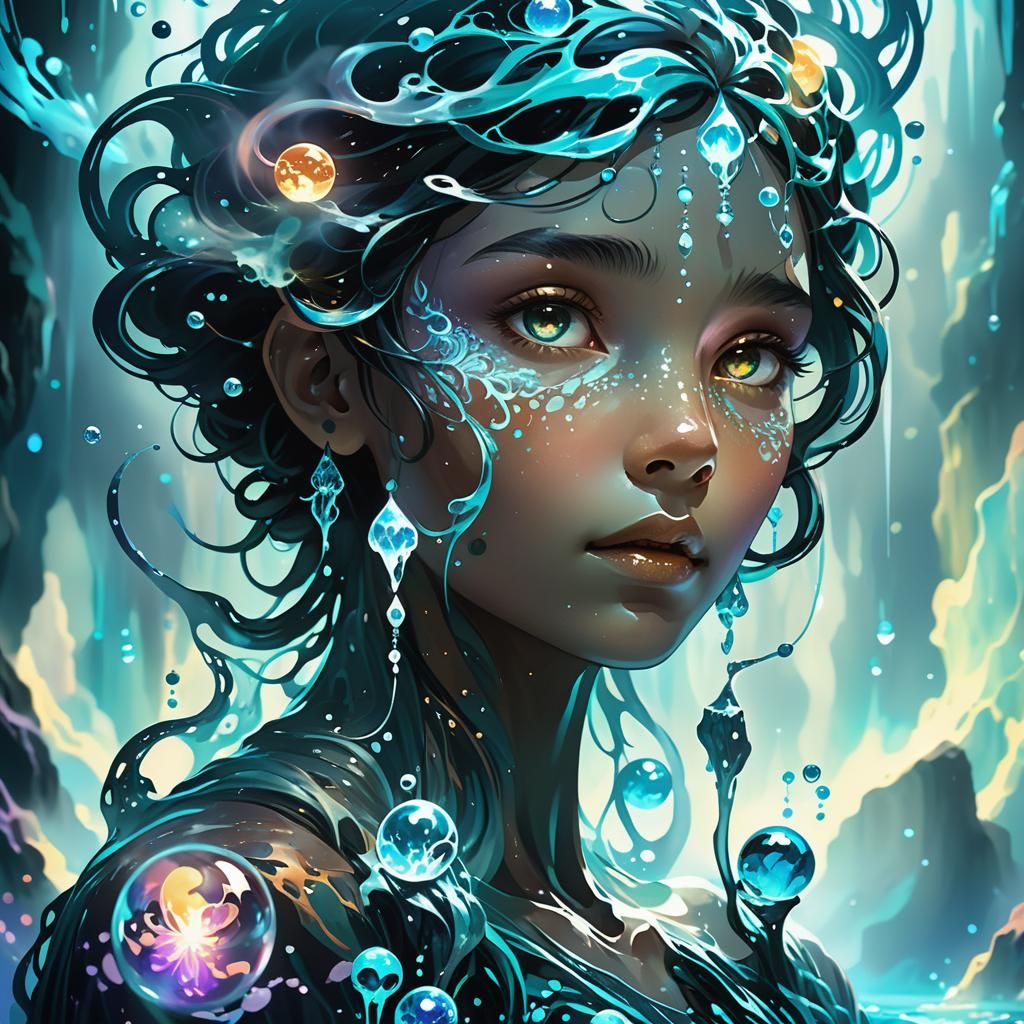 Ethereal Water Elementals in Crystal Cavern