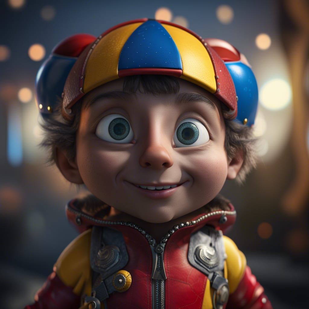 Noddy in Cosmic Suit: Photorealistic Digital Art