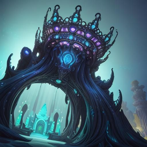 Atlantean Emperor Octopus in Throne Room