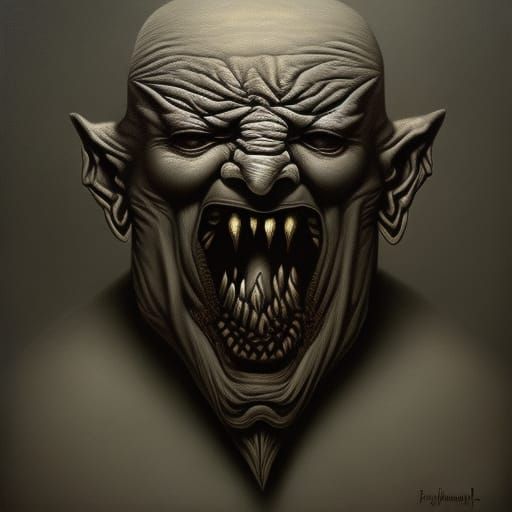 Frankenstein's Monster in Oil Painting Style