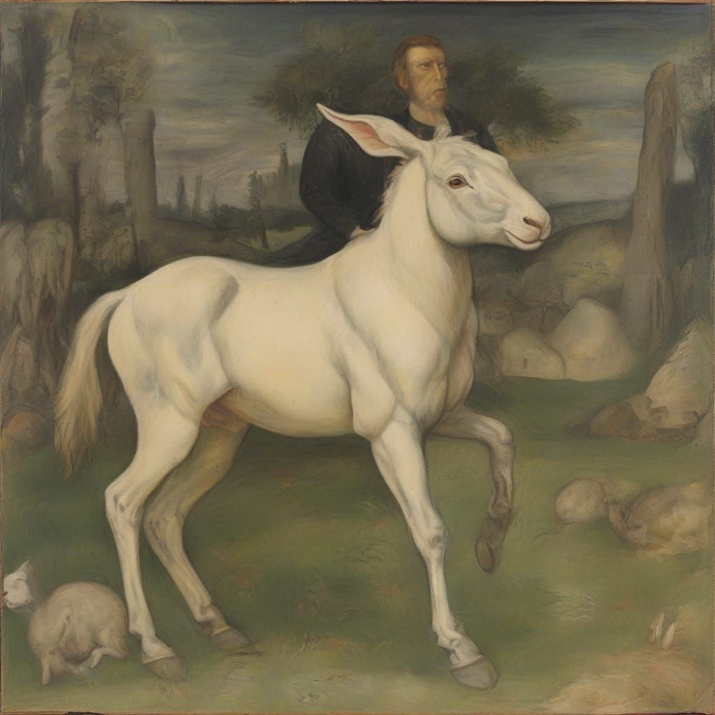 Rabbit Nurturing Horse, Dreaming of Steppes and Arenas