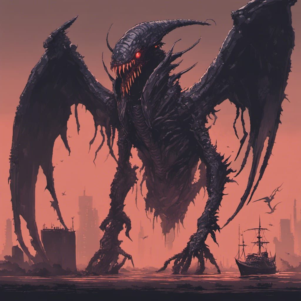 Horrifying Pixel Art of Parasite Alien King