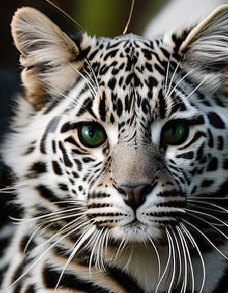 Biomechanical Porcelain Leopard in H.R. Giger Style