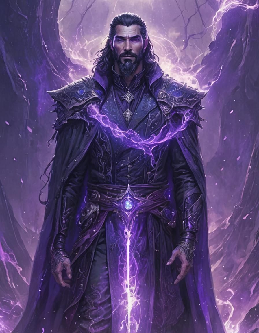 Handsome Arcane Mage in Modern Clothing