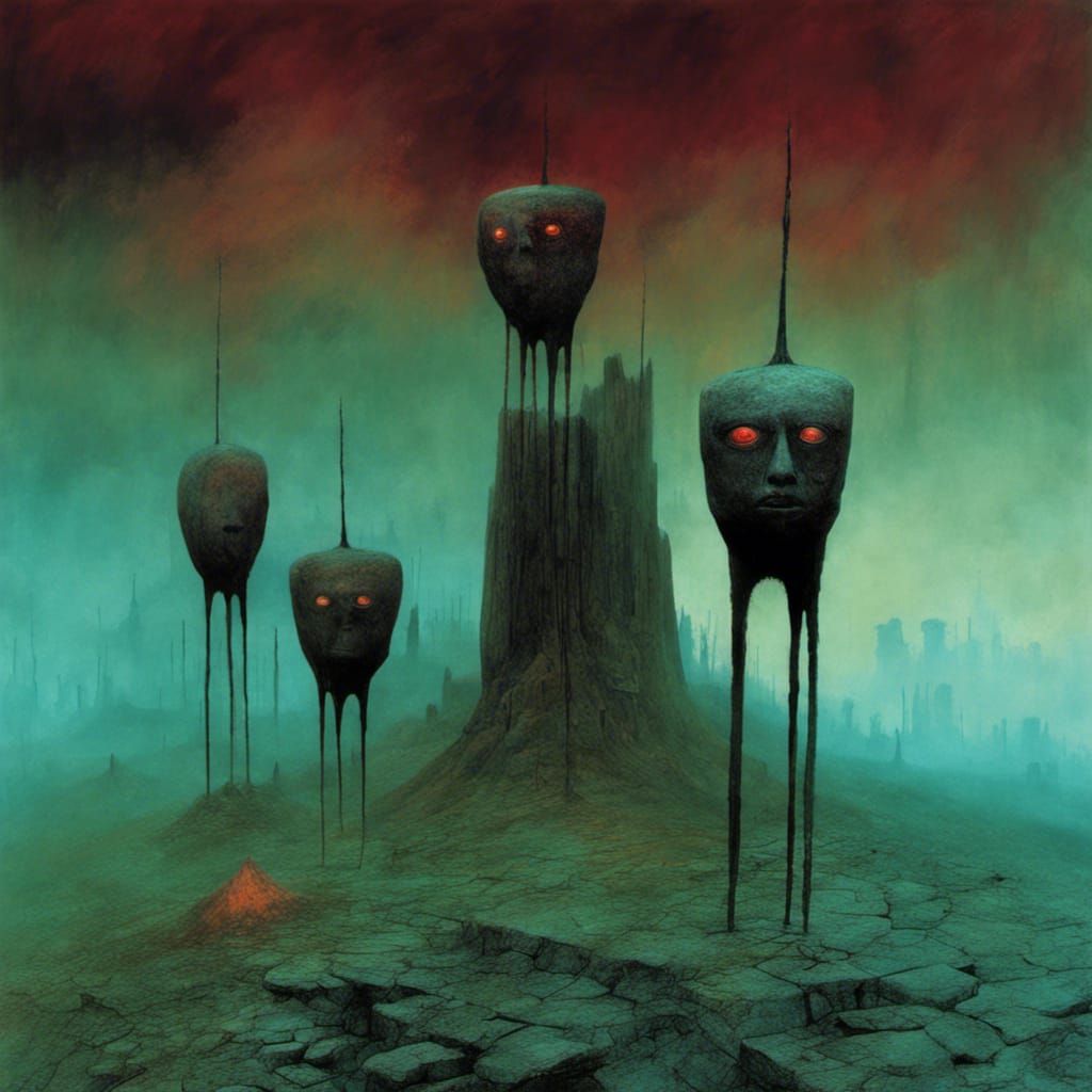 Dystopian Sugar Mountain, Abstract Expressionism